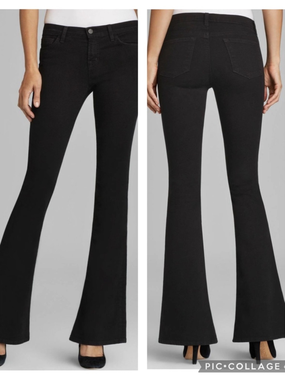 EUC J Brand Mid Rise Martini Flare Jeans in Shadow Wash